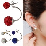 Ice Crystal Double Sided Curve Statement Earrings